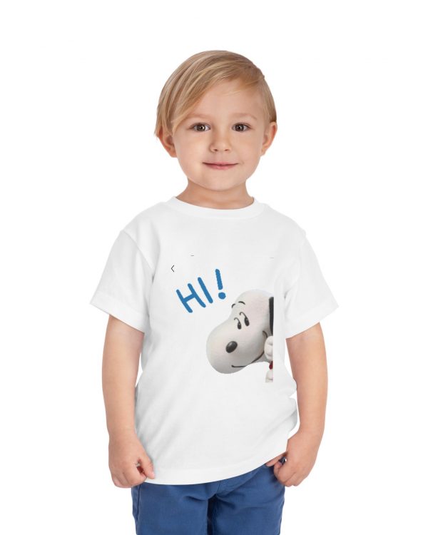 Toddler Tee — Cute Snoopy Peeking "Hi!" Graphic
