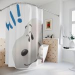 Shower Curtain — Friendly Snoopy "HI!" Bathroom Curtain, Cute Peanuts Dog Decor
