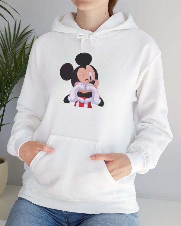 Cute Cartoon Mouse Heart Hoodie – Kissing Cartoon Character Pullover