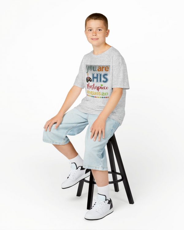 You Are His Masterpiece Kids T‑Shirt — Ephesians 2:10 Christian Faith Tee