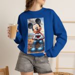Mickey Mouse Heart Crewneck Sweatshirt — Cute Cartoon Character Pullover for Disney Fans