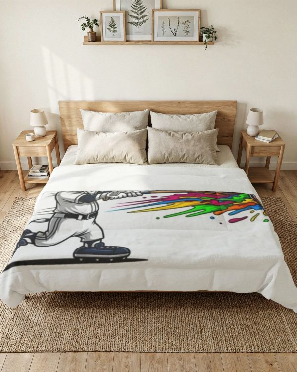 Copy of Baseball Snoopy Comforter - Color Splash Baseball Bedding for Kids & Fans