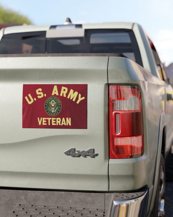 U.S. Army Veteran Car Magnet — Military Emblem Magnetic Decal