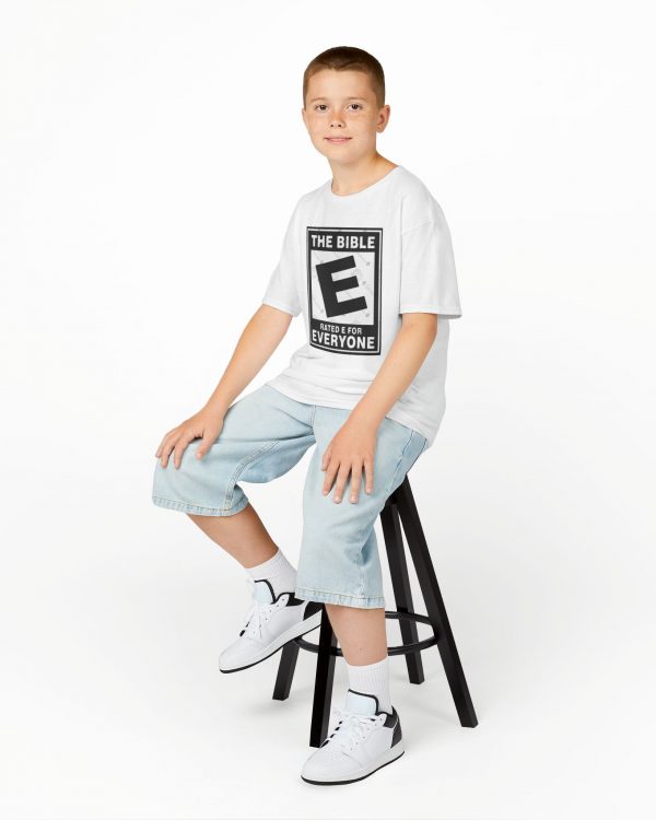 Kids Tee — "The Bible: Rated E for Everyone" Graphic Tee