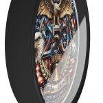 250th Anniversary USA Patriotic Wall Clock — 1776–2026 Liberty Bell & Eagle American Home Decor Gift