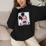 Cute Cartoon Mouse Heart Hoodie – Kissing Cartoon Character Pullover