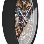 250th Anniversary USA Patriotic Wall Clock — 1776–2026 Liberty Bell & Eagle American Home Decor Gift