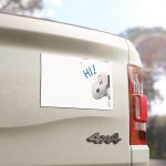 Snoopy 'Hi!' Car Magnet — Peanuts Cute Cartoon Vehicle Decal