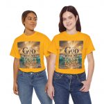 Faith Graphic Tee — "God Is With Me, I Can't Lose" Inspirational Christian T-Shirt