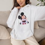 Cute Cartoon Mouse Heart Hoodie – Kissing Cartoon Character Pullover