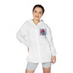 Windbreaker Jacket — "Jesus Delivers" Graphic Hooded Windbreaker