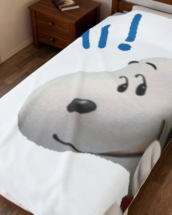 Snoopy "Hi!" Velveteen Plush Blanket — Soft Kids & Fan Throw