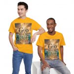 Faith Graphic Tee — "God Is With Me, I Can't Lose" Inspirational Christian T-Shirt