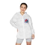 "Jesus Delivers" Graphic Hooded Windbreaker Jacket