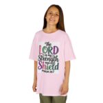 Psalm 28:7 "The Lord is My Strength and Shield" Christian Faith Based T-Shirt