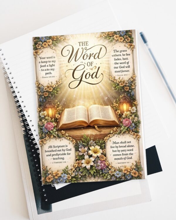 The Word of God Journal — Floral Christian Scripture Prayer Notebook
