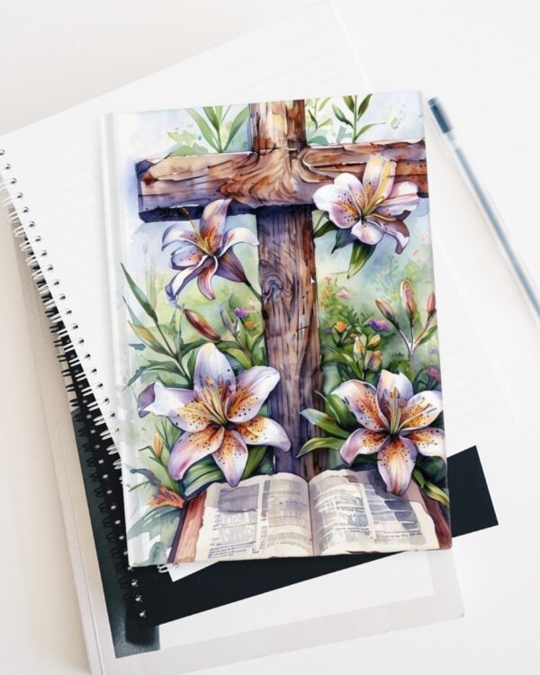 Floral Cross & Bible Journal — Christian Prayer & Scripture Notebook